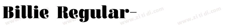 Billie Regular字体转换